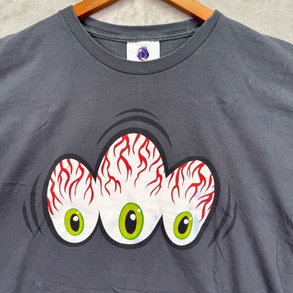 RARE Kid Robot X Dirty Donny Gray Brain Eyes Streetwear T-Shirt Men's L - Picture 3 of 8
